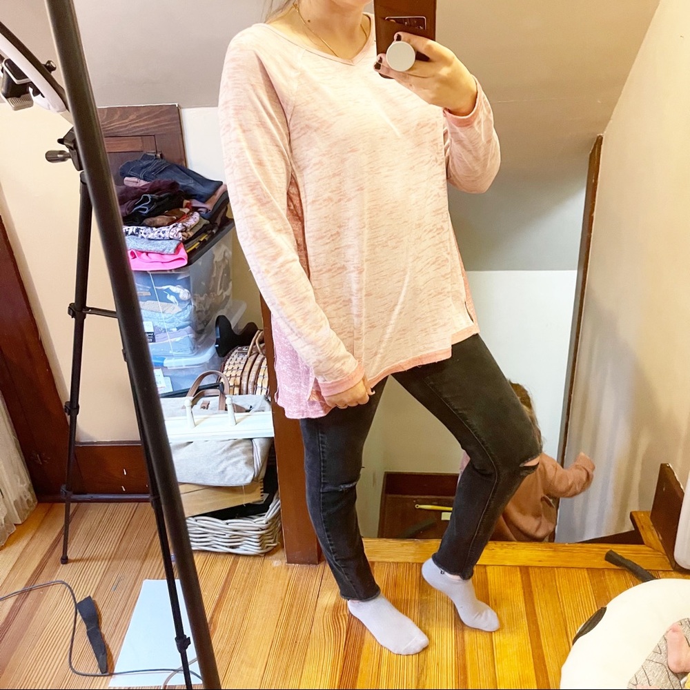 C Active Long Sleeve Tee Pink Size Small